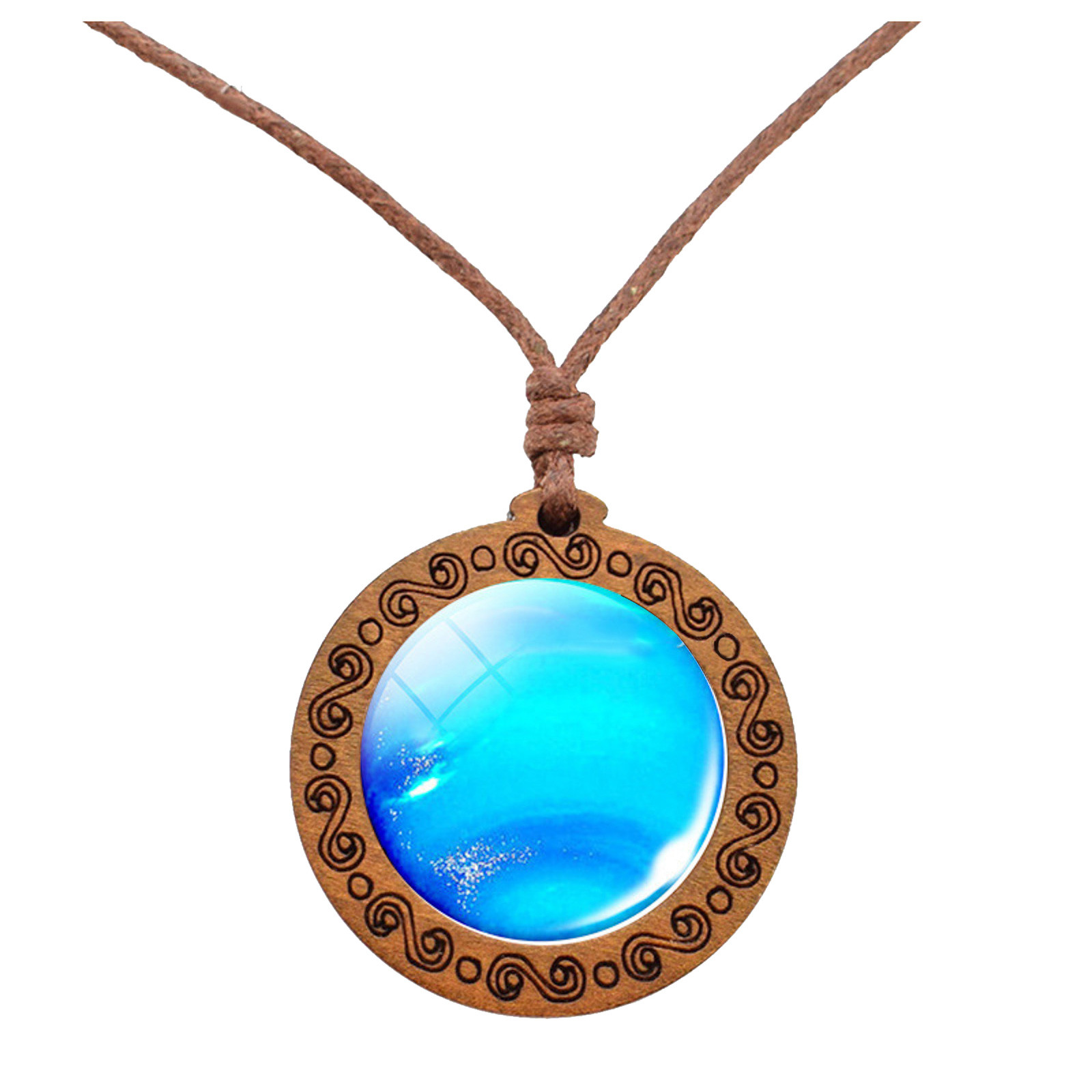 thumbnail image 2 of Ocho planetas collar colgante de doble cara de vidrio Universo Galaxy Solar System collar para las mujeres, 2 of 2